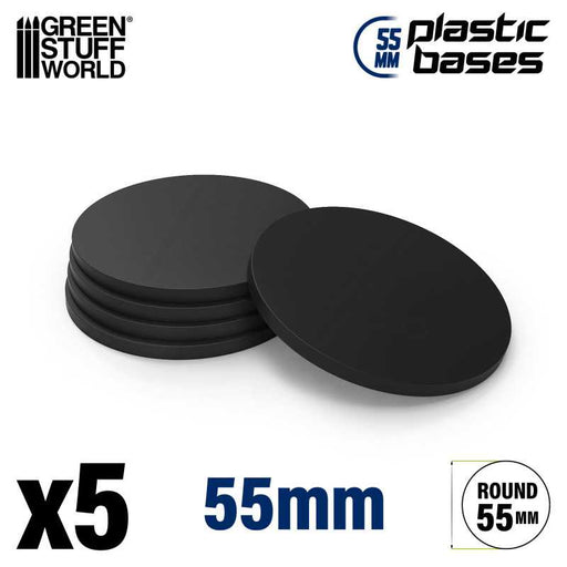 Plastic Bases - Round 55 mm Black