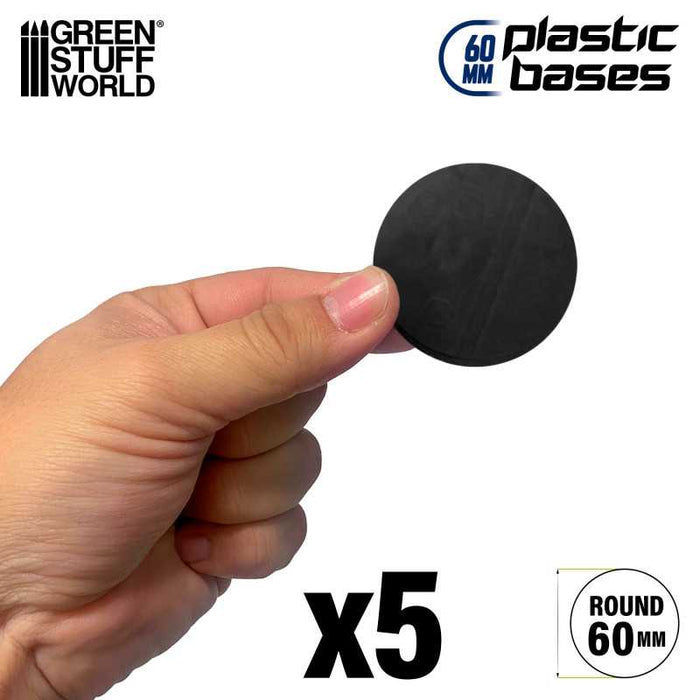 Plastic Bases - Round 60 mm Black