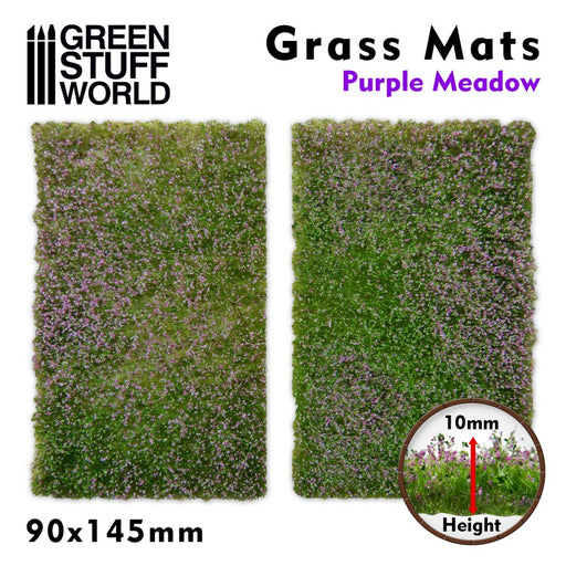 Grass Mat Cutouts 90x145mm - Purple Meadow