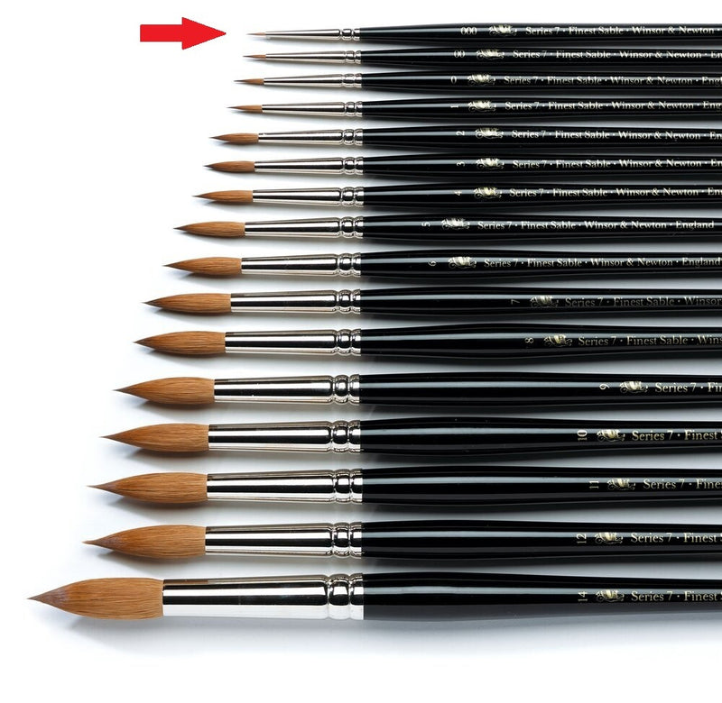 Winsor & Newton Series 7 Finest Sable Brushes: Size 000