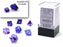 Chessex Polyhedral Dice: Nocturnal/Blue Luminary Mini-Polyhedral (7-Die Set (Copy)