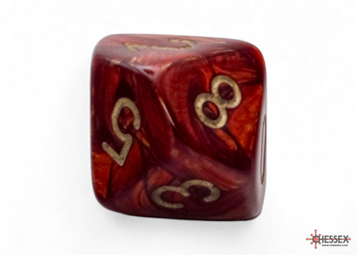 Chessex Mega-hedral 7-Die Set - Scarlet/Gold Scarab