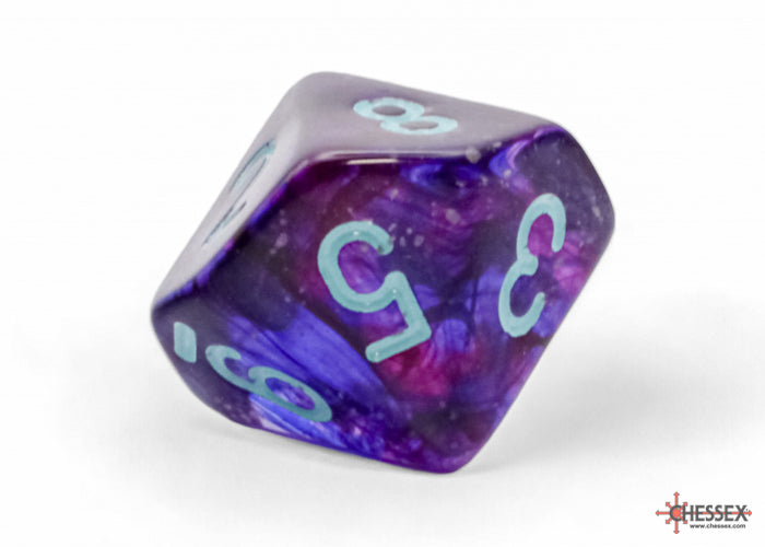 Chessex Mega-hedral Luminary 7-Die Set - Waterlily/White Nebula