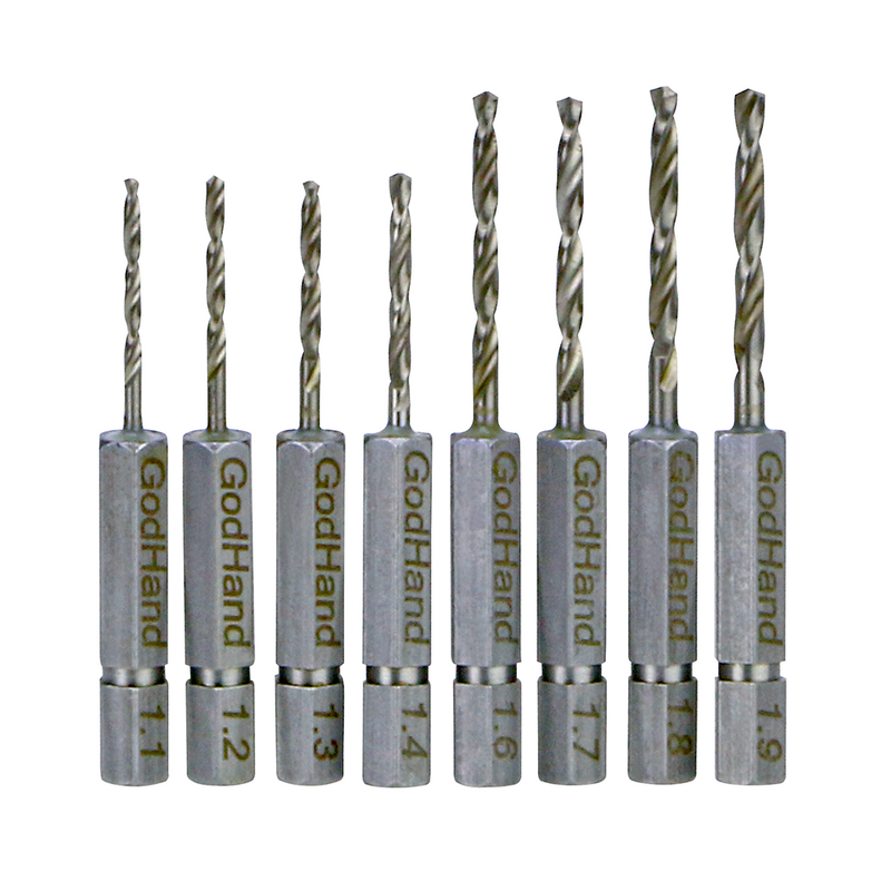 GodHand Quick Attachable Drill Bit Set C (1.1mm-1.9mm Set of 8)
