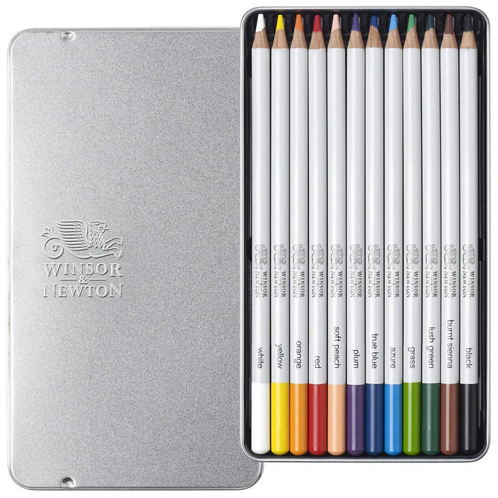 Winsor & Newton Colour Pencils x12 in Tin