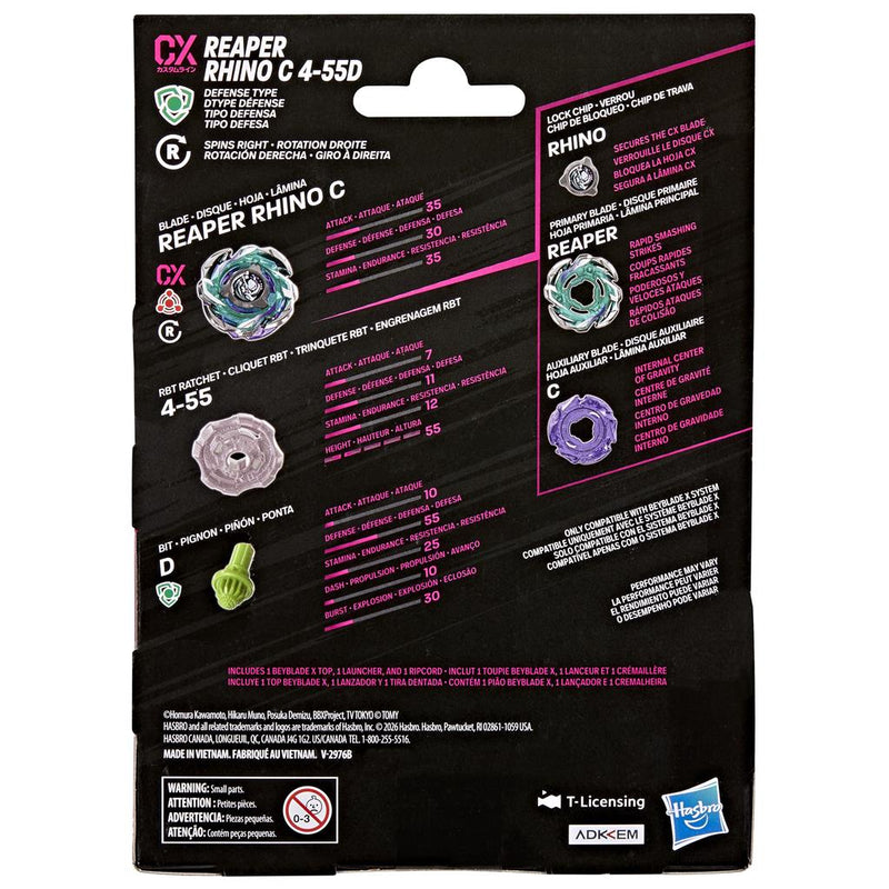 Beyblade X - Reaper Rhino C 4-55D CX Starter Pack