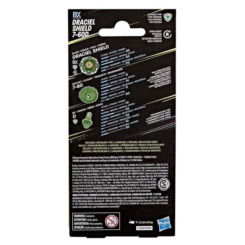 Beyblade X - X-Over Project Draciel Shield 7-60D Pack
