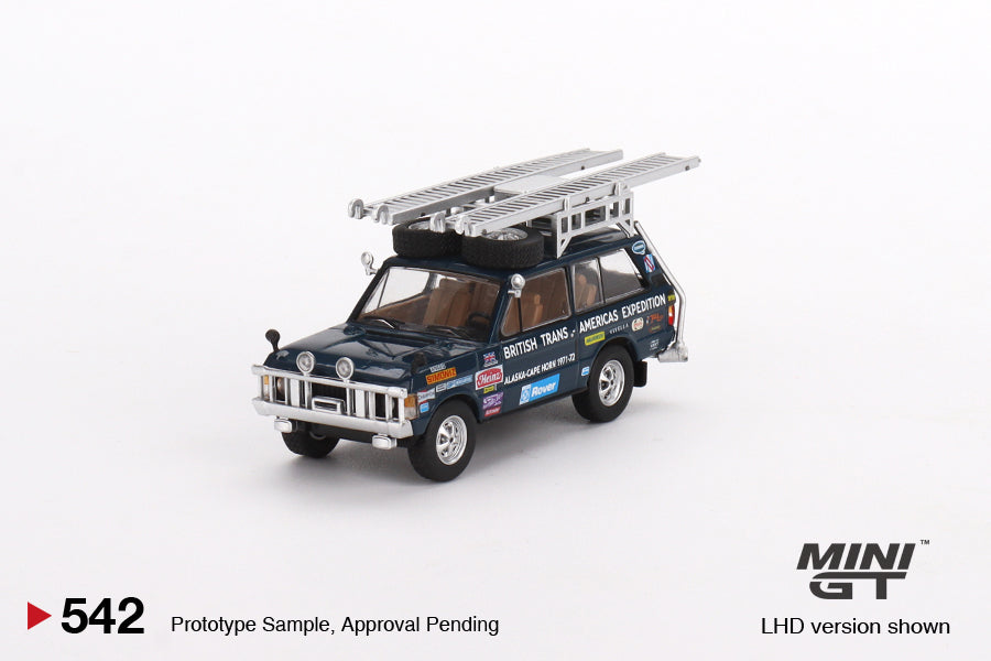 Mini GT Range Rover 1971 British Trans-Americas Expedition (VXC-868K) - Diecast