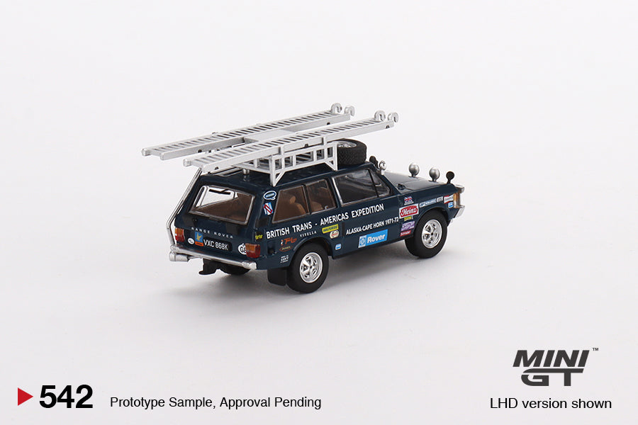 Mini GT Range Rover 1971 British Trans-Americas Expedition (VXC-868K) - Diecast