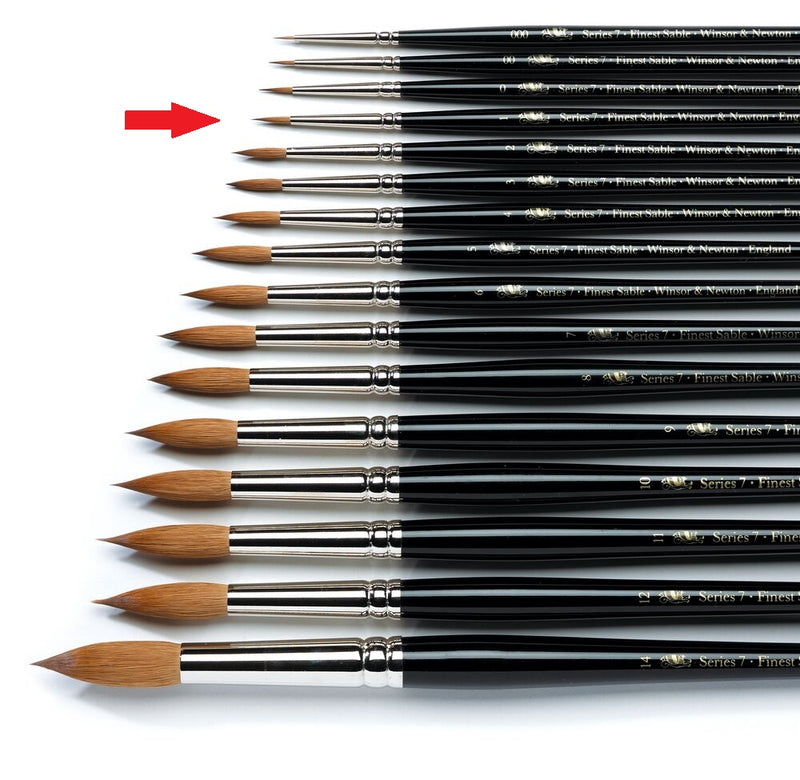 Winsor & Newton Series 7 Finest Sable Brushes: Size 1