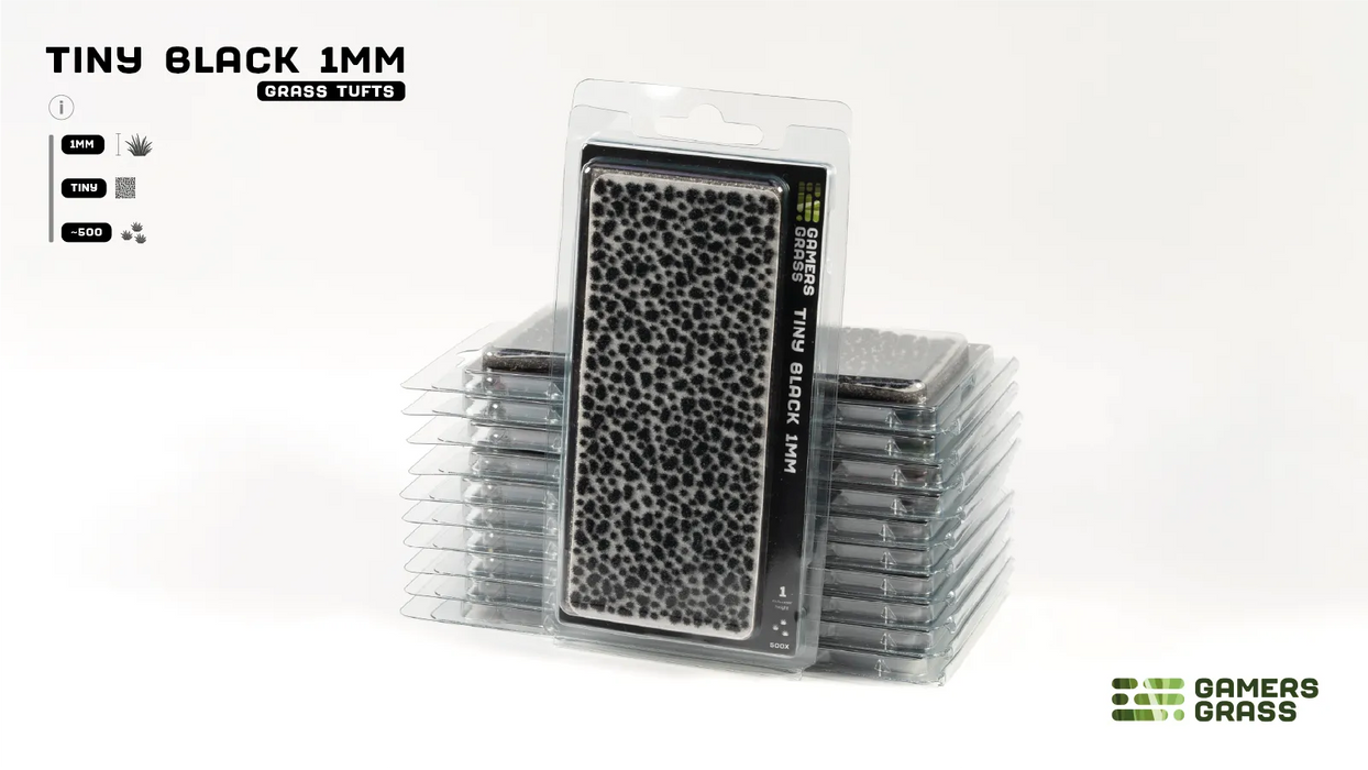 GamersGrass Static Grass Tufts - Tiny Black 1mm