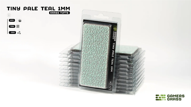 GamersGrass Static Grass Tufts - Tiny Pale Teal 1mm