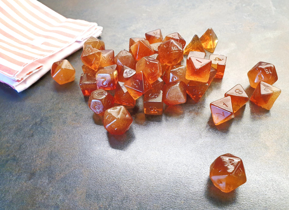 Food Pawn Jelly Polyhedral  Dice - Roll-a-Cola