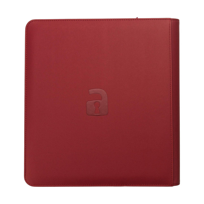 Vault X 12-Pocket Exo-Tec Zip Binder - Metallic Red