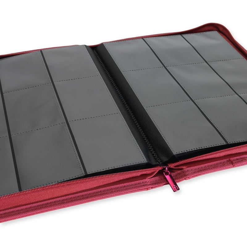 Vault X 9-Pocket Exo-Tec Zip Binder - Metallic Red