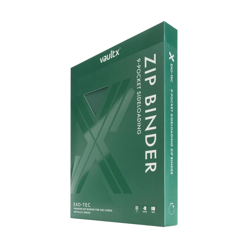 Vault X 9-Pocket Exo-Tec Zip Binder - Metallic Green