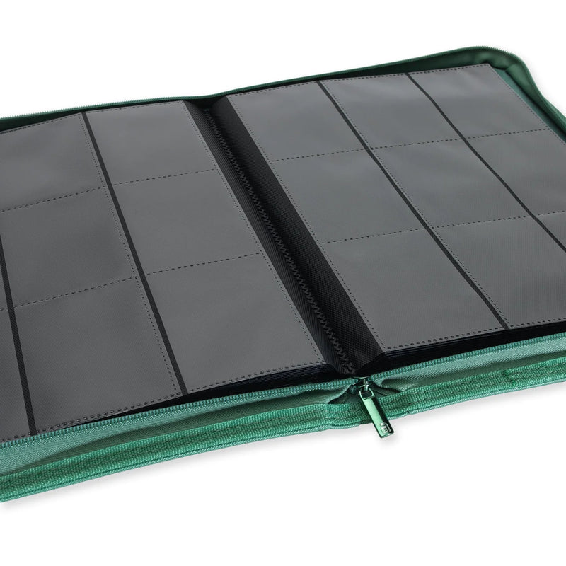 Vault X 9-Pocket Exo-Tec Zip Binder - Metallic Green