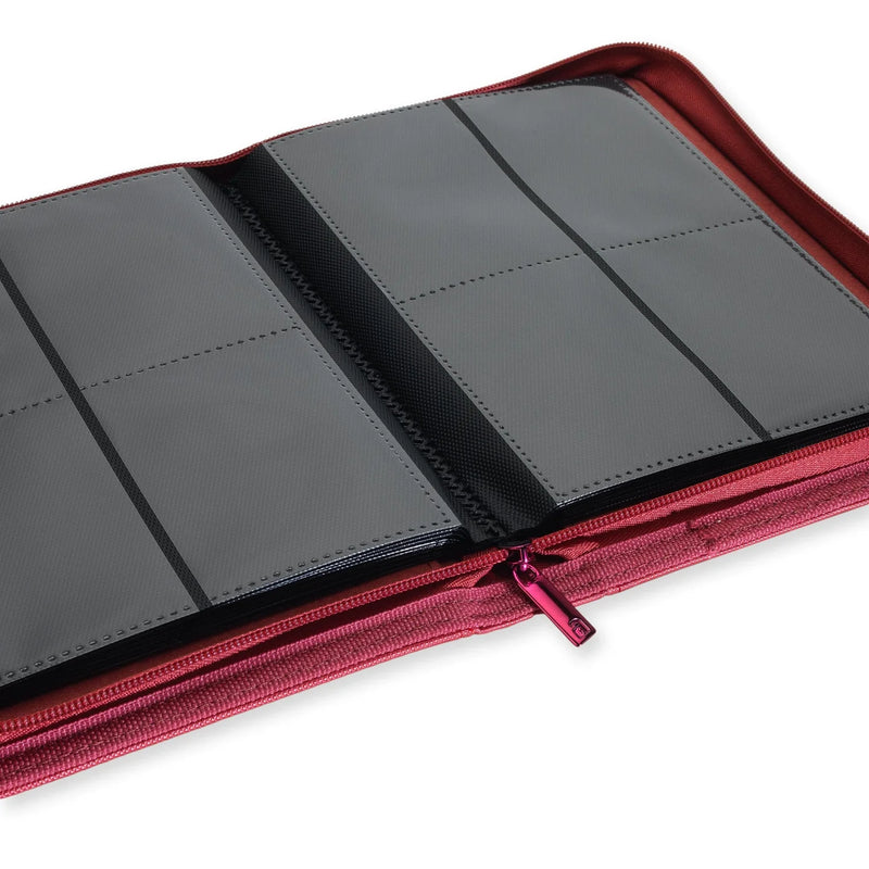 Vault X 4-Pocket Exo-Tec Zip Binder - Metallic Red