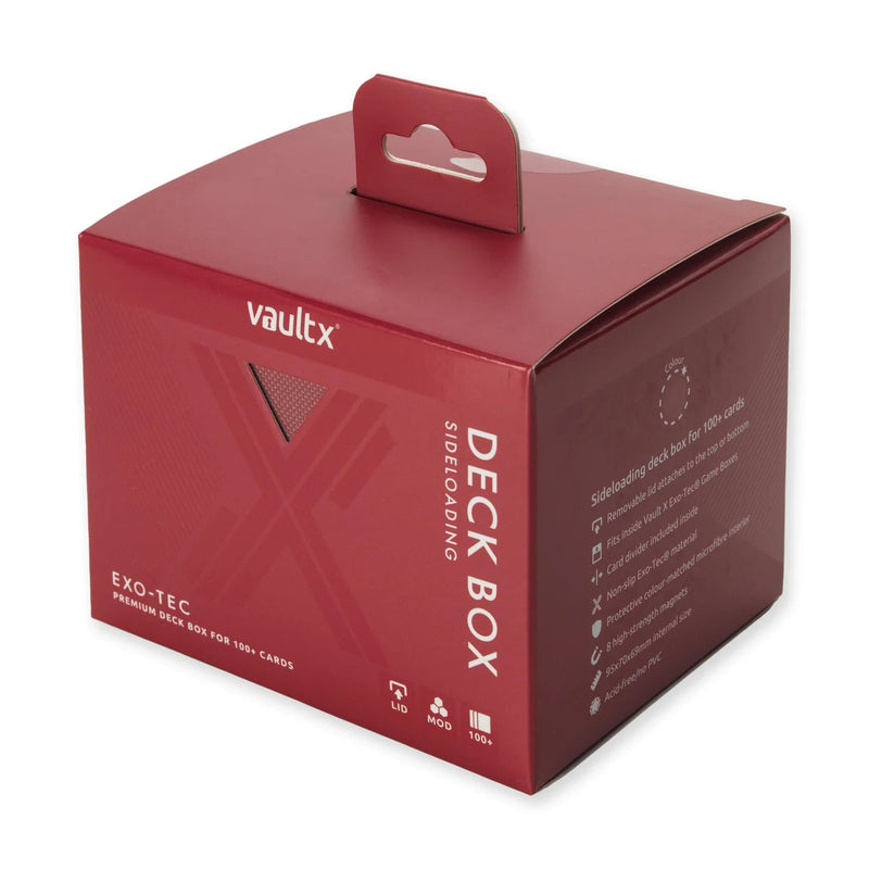 Vault X Exo-Tec Sideloading Deck Box 100+ - Metallic Red