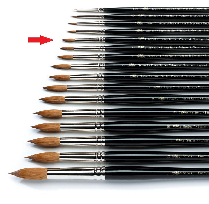 Winsor & Newton Series 7 Finest Sable Brushes: Size 2