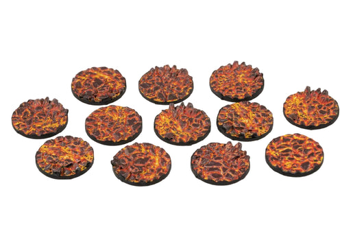 GamersGrass Molten Lava Bases - Round 25mm (x12)