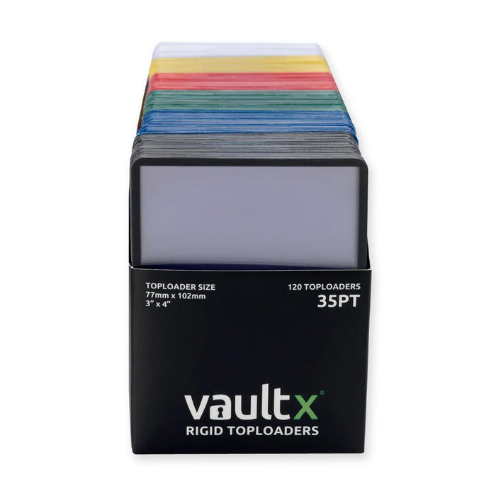 Vault X Seamless Rigid Toploaders 3" x 4" (Colours) - 120 Pack