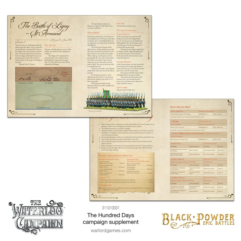 Black Powder Epic Battles - Waterloo: The Hundred Days Campaign Supplement