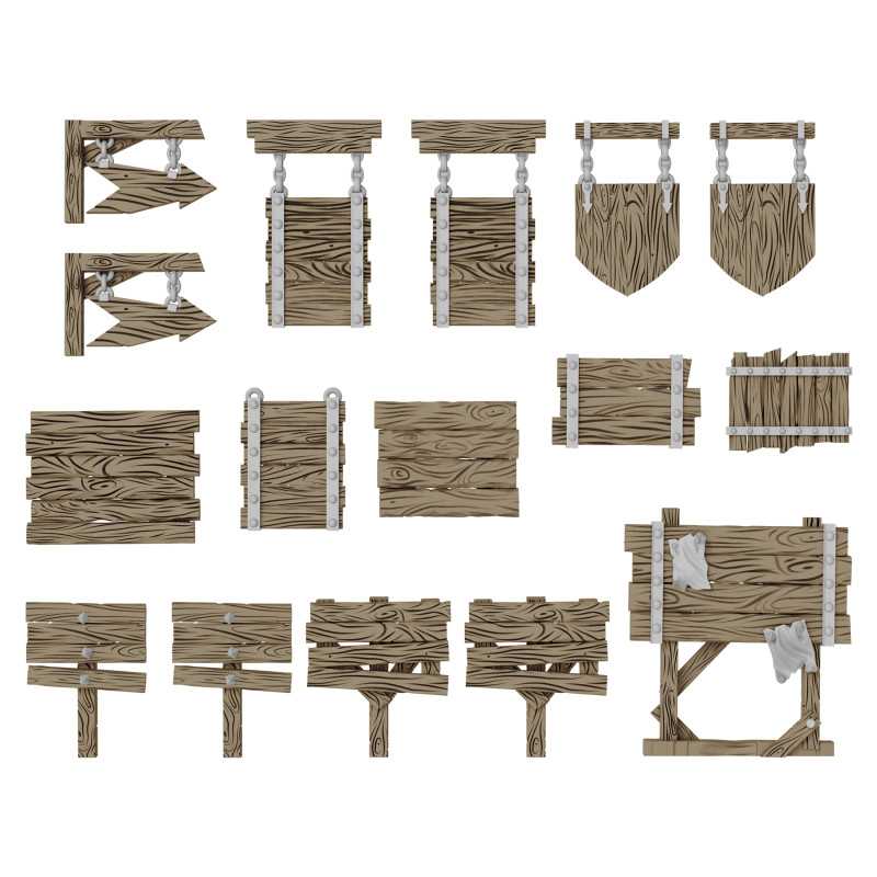 3D Printed Wood Signs 1:48-1:35