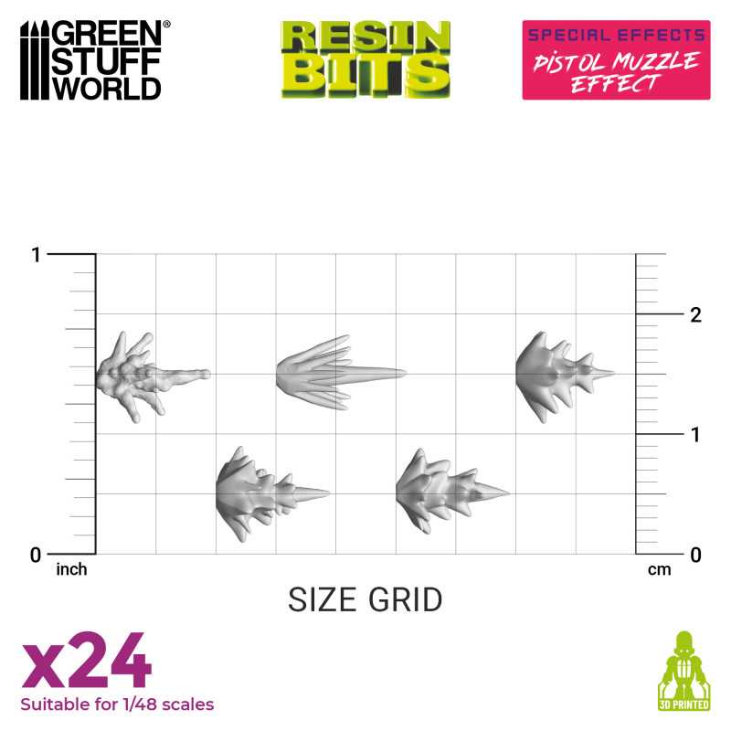 Resin Bits - Pistol Muzzle Flashes