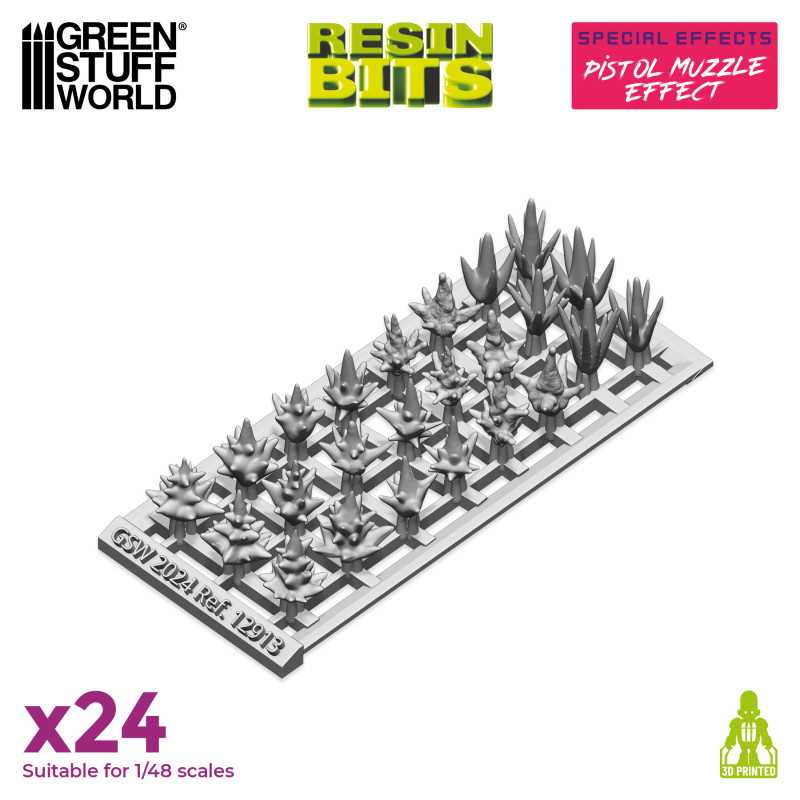 Resin Bits - Pistol Muzzle Flashes