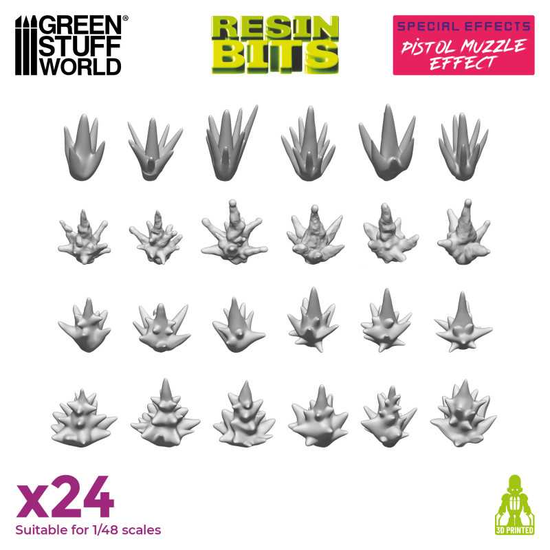 Resin Bits - Pistol Muzzle Flashes