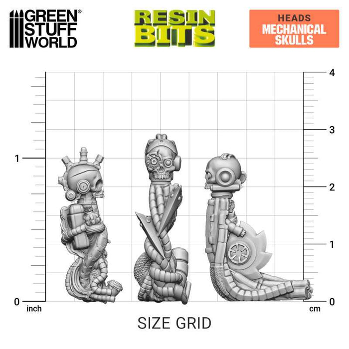 Resin Bits - Mechanical Skulls