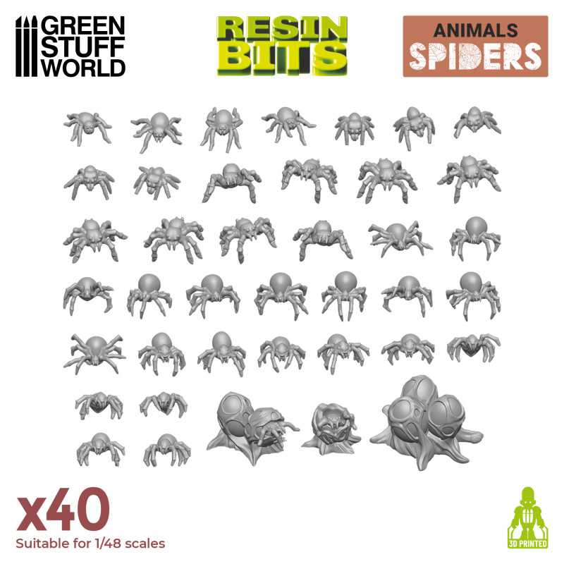 Resin Bits - Small Spiders