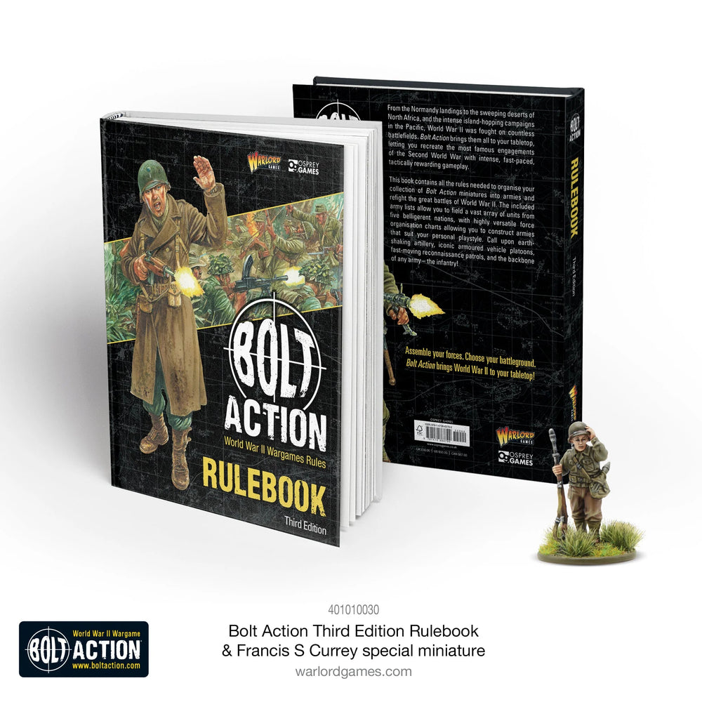 Bolt Action Third Edition Rulebook with Francis S. Currey Special Miniature - Pre-Order