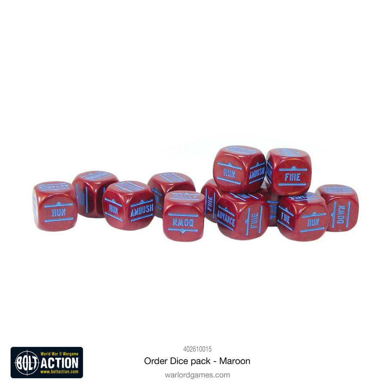 Order Dice Pack - Maroon