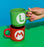 Super Mario Stackable Mugs Set - Mario & Luigi Initials