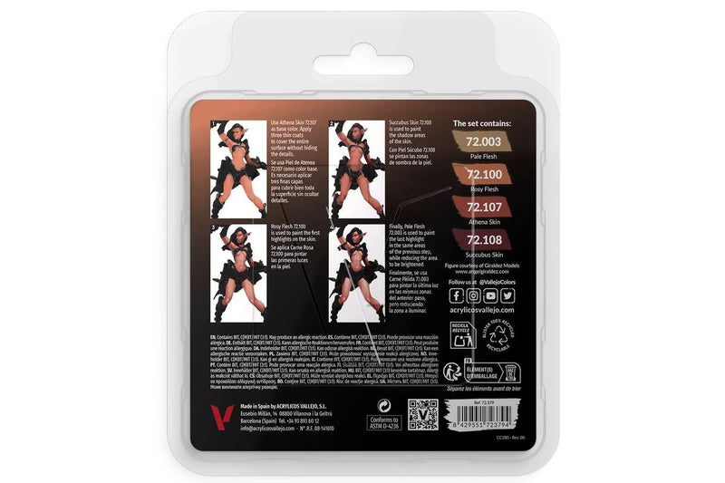 Vallejo Game Color -  Pale Skin Colour Set