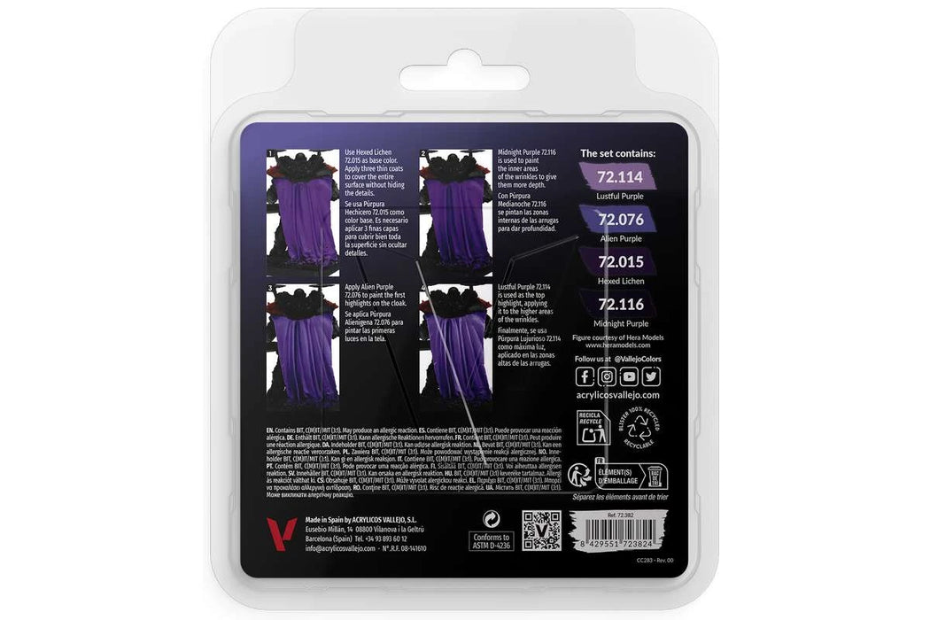 Vallejo Game Color -  Purple Colour Set