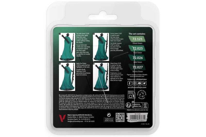Vallejo Game Color -  Cold Green Colour Set