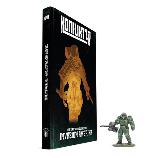 Konflikt '47: Invasion Amerika (Hardback) with T2 Prototype Heavy Armor Book Miniature