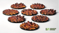 Battle Ready Toppers: Molten Lava - For Round 32mm Bases (x8)