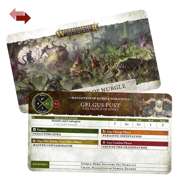 Warscroll Cards: Maggotkin of Nurgle - Pre-Order