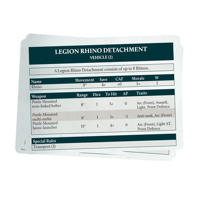 Legions Imperialis Legiones Astartes Army Cards Pack