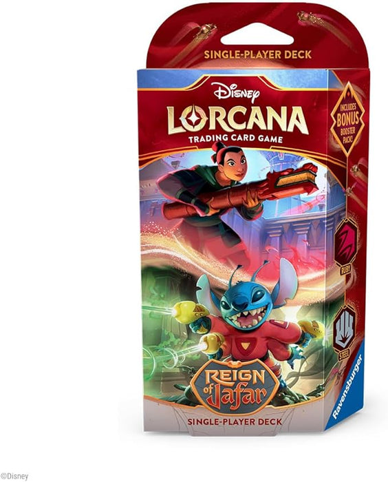 Disney Lorcana: Reign of Jafar - Single Player Starter Deck (Ruby & Steel)