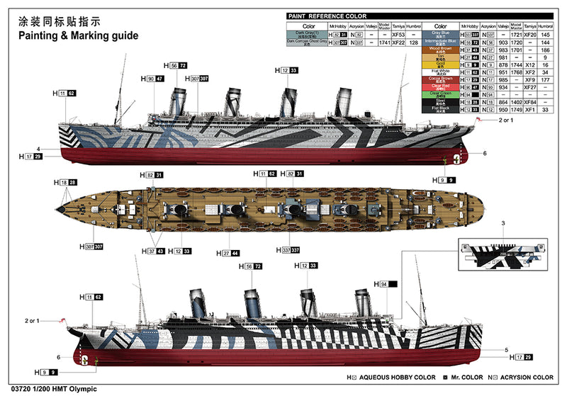 HMT Olympic Troop Ship 1:200