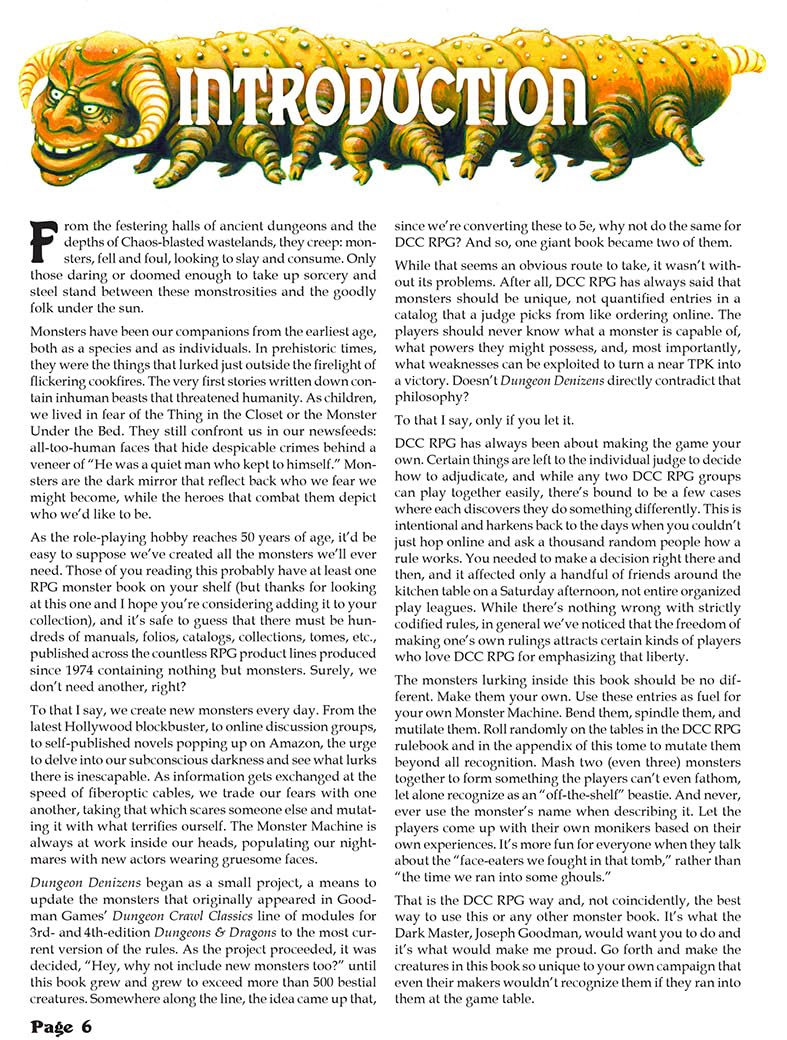 Dungeon Crawl Classics: Dungeon Denizens (Hardcover)