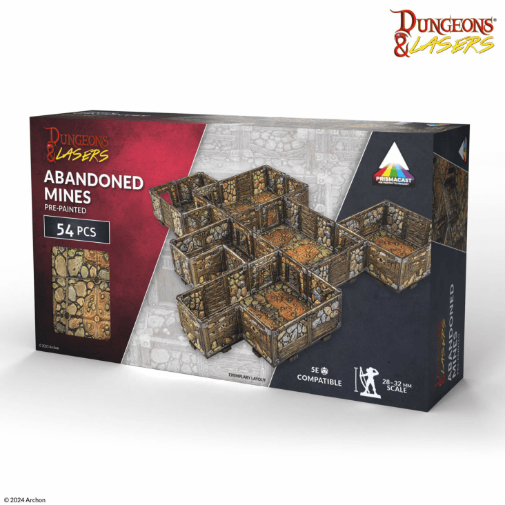 Dungeons & Lasers - Abandoned Mines - Prismacast Pre-Painted
