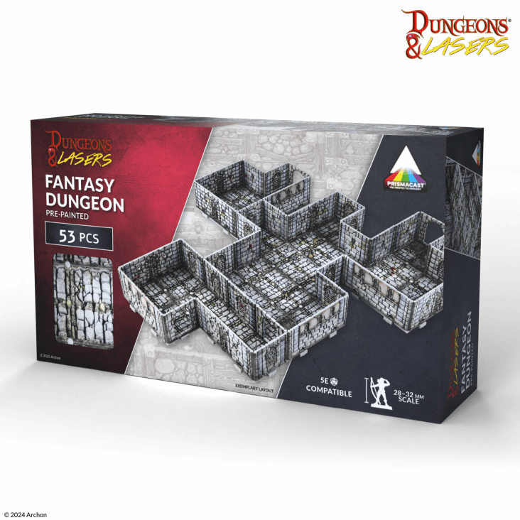 Dungeons & Lasers - Fantasy Dungeon - Prismacast Pre-Painted
