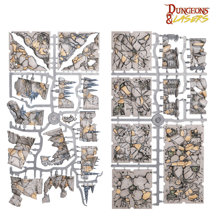 Dungeons & Lasers - Rocky Caves - Prismacast Pre-Painted