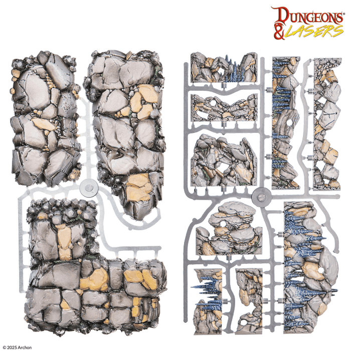 Dungeons & Lasers - Rocky Caves - Prismacast Pre-Painted